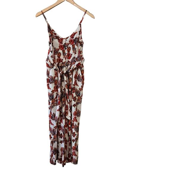 Free People Hot Tropics Floral Cropped Wide Leg Jumpsuit Size 2 - Picture 2 of 8